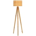 thumbnail image 5 of Safavieh 62.75" Nalani Modern Cane and Iron Floor Lamps, Natural, 5 of 6