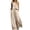 Khaki, variant on Plus Size Summer Outfits For Women Square Neck Sleeveless Tank Tops Drawstring Wide Leg Pants With Pockets (XL, Light Blue)