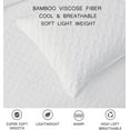 thumbnail image 5 of Chezmoi Collection Randall 3-Piece Soft Cooling Bamboo Fiber Quilt Bedspread Basketweave Quilted Coverlet Set (King, White), 5 of 9