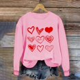 thumbnail image 2 of FUNUONY Chandails en Molleton pour Femmes Mode Décontractée Imprimé Saint-Valentin Col Rond Sans Capuche Manches Longues Rose TTG, 2 of 4