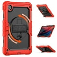 thumbnail image 6 of 3 Layer Case for Lenovo Tab M11 11" 2024, for Kids Heavy Duty Protective Case with Screen Protector & Stylus Holder & 360 Rotating Stand Hand/Shoulder Strap for Lenovo Tab M11, Red, 6 of 9
