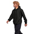 thumbnail image 3 of IAJDKMEK Men's Hoodie Heavyweight Sweatshirt Pullover - Long Sleeve, Solid Color, Kangaroo Pocket, Fleece Lined, Loose Fit, Great for Men's Casual Winter Wear,Black L, 3 of 8