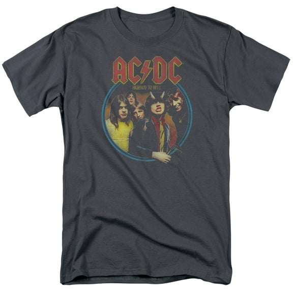 ACDC Highway To Hell Adult Regular Fit T-Shirt - Adult Regular Fit T-Shirt / L / Gray