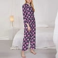 thumbnail image 3 of Sikiie Skull Flower Women's Long-Sleeve Shirt and Full-Length Bottom Pajama Set (s-xxl)-Small, 3 of 7