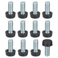 thumbnail image 1 of Patas de muebles ajustables Uxcell, 12 piezas, rosca 5/16"-18 UNC - Tornillo de nivelación para muebles enroscado para mesa, sillas, sofá, armario negro, 1 of 6