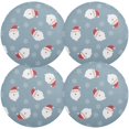thumbnail image 2 of GZHJMY Christmas Santa Claus Round Placemats Set of 6, Non-Slip PVC Table Mats Washable Heat Resistant Place Mats for Kitchen Dining Table Christmas Home Decor, 15.4 Inch Table Mat, 2 of 7