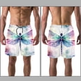 thumbnail image 3 of luoweisi Men's Beach Shorts Quick Dry Swim Trunks with Mesh Lining Dragonfly S, 3 of 5