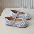 thumbnail image 5 of SBYOJLPB Girls Elegant Flat Shoes Casual Crystal Shoes Princess Dress Shoes with Glittering Beads for Childrens Leather Shoes, 5 of 5