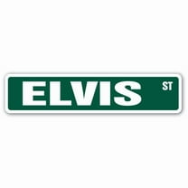 6 x 24 in. Childrens Name Room Street Sign - Elvis