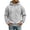 Gray, variant on Fanshiluo Men's Hooded Full Zip Multi-Pocket Sweatshirt, Long Sleeve Casual Warm Jacket,Size S-3XL