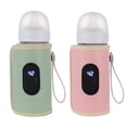 thumbnail image 2 of EXLEAF 2026 New Bottle Warmer Precise 20-Level Digital Temperature Portable Bottle Warmer for Travel for Nursery Travel Car Trips Bottle Warmer for On-The-Go Parents Green and Pink, 2 of 6