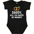 thumbnail image 3 of Inktastic Daddy Will You Marry My Mommy with Rings for Proposal Boys or Girls Baby Bodysuit, 3 of 5