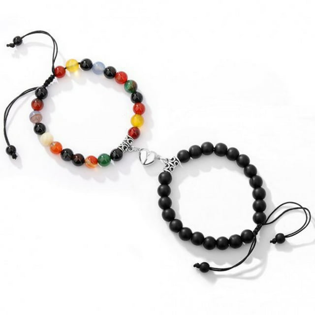 ZheElen Matching Heart-shaped Bracelet For Couples Representing a heart-shaped charm, Love And Connection Suitable For Most Wrist