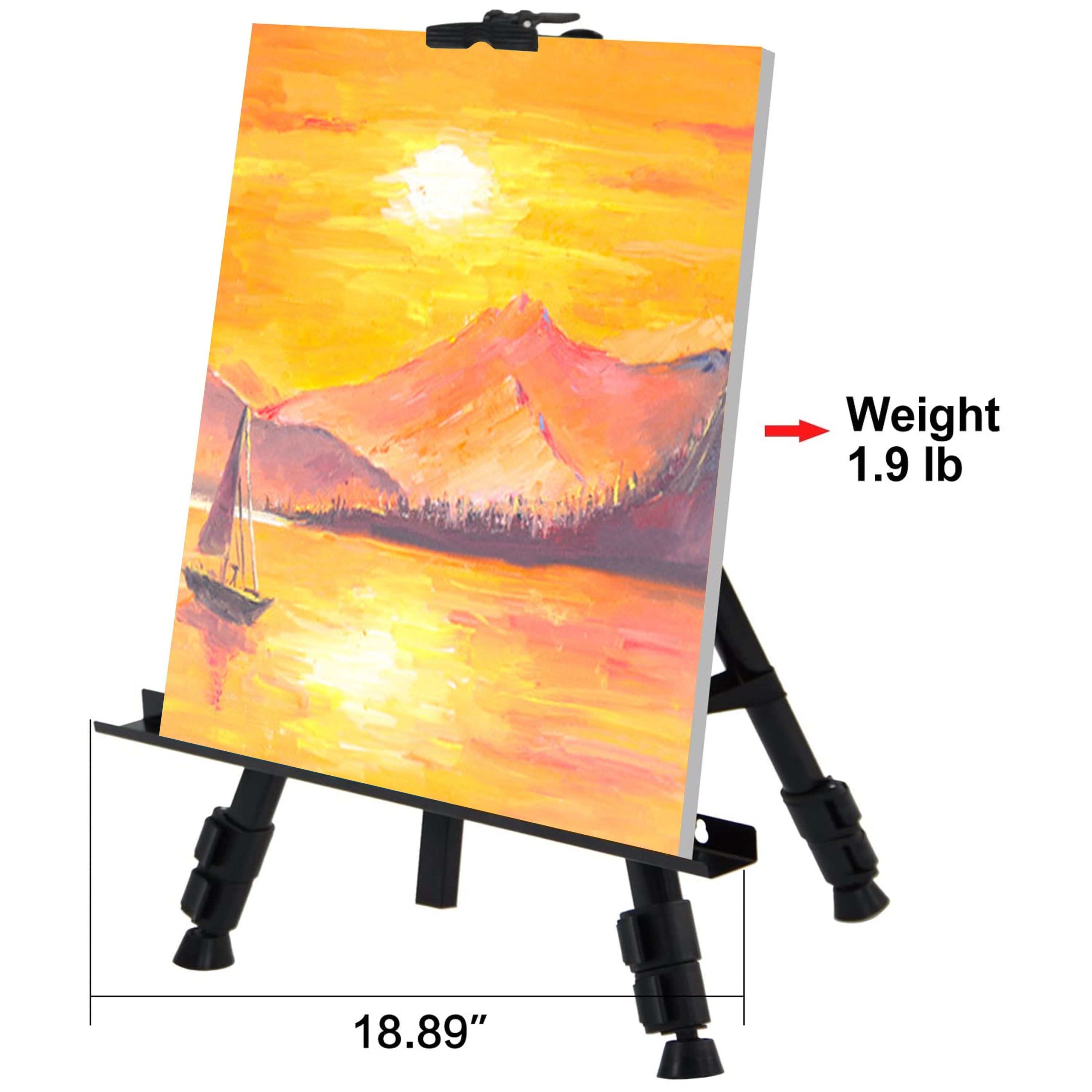 Easels for Painting Canvas, Aredy 66 Art Easel for Drawing, Portable  Painting Easel Stand, Metal Table Top Easel (2 Pack)