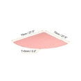 thumbnail image 2 of Uxcell 27.5" x 27.5" NonSlip Fan Shaped Corner Shower Mat for Bathroom Pink, 2 of 6
