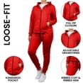thumbnail image 2 of Women's 2-Piece Fleece-Lined Full Zip Hoodie & Jogger Set, 2 of 5
