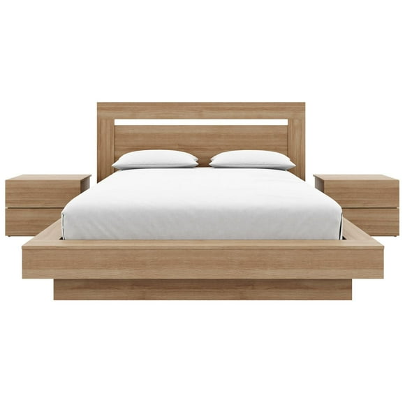 Byron 4-Piece Queen Size Bedroom Set with Bed, Headboard, and 2 Nightstands