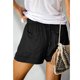 thumbnail image 2 of Pantalones cortos de verano para mujer, cintura elástica, cierre de cordón, cintura media, pantalones cortos de estilo casual con bolsillos laterales, 2 of 4
