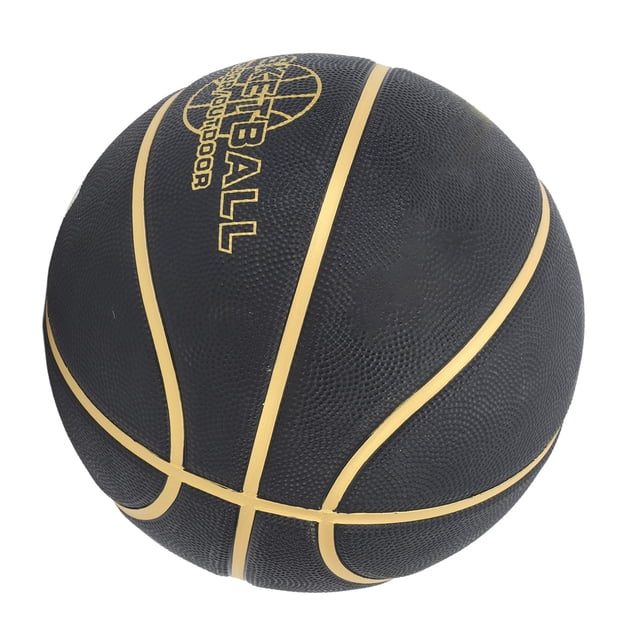 Basketball Noir, Résistant à l'Usure Sûr Grandes Particules Entraînement Basketball Résistant à la Sueur Caoutchouc Basketball Extérieur Basketball Adolescent Caoutchouc