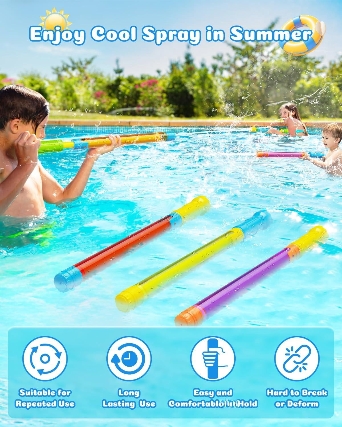 Water Blaster Squirt Toys 6 Pack Outdoor Summer Play