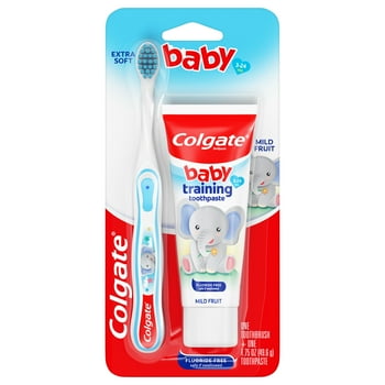 Colgate My First Baby and Toddler Bubble Fruit Toothpaste and Toothbrush