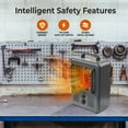 thumbnail image 4 of Comfort Zone Milkhouse Style Utility Space Heater with Adjustable Thermostat, 3-Prong Plug, Grey, 4 of 7