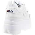 thumbnail image 3 of FILA Womens Disruptor II Wedge Sneaker White/Fila Navy/Fila Red - 5FM00704-125 WHT/FNVY/FRED, 3 of 6