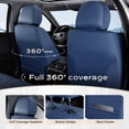 thumbnail image 6 of Coverado Car Seat Covers Full Set, Stylish Faux Leather Front and Back Seat Protectors, Automotive Interior Accessories Universal Fit for Most Cars, Blue & White, 6 of 10
