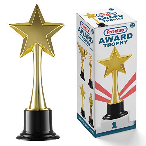 Gold Star Award Trophy(10 inch) for award ceremony, appreciation gifts