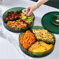 thumbnail image 3 of Caja Decorativa De Frutas Secas De Alce, 3 Rejillas, Forma Redonda, Para El Hogar, Soporte De Almacenamiento, Organizador De Platos Con Tapa, Contenedor De Almacenamiento De Dulces Moyic HA022376-00, 3 of 7