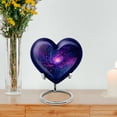 thumbnail image 7 of MUKTIVE Galaxy Memorial Urns for Human Ashes Adult Man, Blue Heart Funeral Urn for Ashes for Women, Keepsake Cremation Urn for Mother, Burial Urns for Adult Male, 3 Inch, 7 of 7