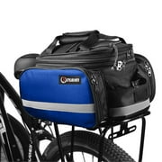 Rear Seat Bag Expandable MTB Bike Rack Bag Cycling Luggage Carrier Trunk Bag with Rain Cover