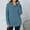 01 Blue, variant on Weiqiqre Tops for Women Trendy Loose Half Zip Drawstring Pullover Sweatshirt Top Casual Long Sleeve Side Slit Knit Hoodie
