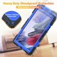thumbnail image 6 of HXCASEAC Case for Samsung Galaxy Tab A9+/ A9 Plus Case 11 Inch, Protective with Screen Protector/Hand Strap/Pen Holder, Sturdy Shockproof Galaxy A9 Plus Tablet Case 2023 SM-X210/X216/X218 - Black, 6 of 8