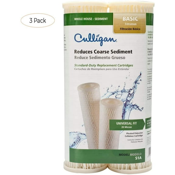Culligan S1A Whole House Standard Water Filter - 16,000 Gallon Capacity - 3 Pack