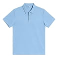 thumbnail image 4 of SELONE Dress Shirts for Men Short Sleeve Shirt Collared Classic T-Shirts 3 Buttons Fashion Summer Work Wear Blue 2XL, 4 of 6