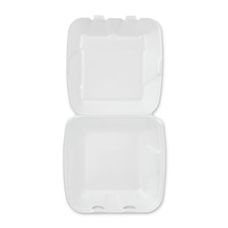Hefty Supreme Foam 3-Compartment Hinged Lid Containers, Soak-Proof