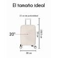 thumbnail image 2 of RED VELVET Maleta de Cabina Rígida de 20" | Beige, 360°, Antisalpicaduras, Cierre TSA | Equipaje de Mano Ligero con Interior de Nylon y Correa en X, 2 of 6