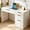 White, variant on DreamCurship 52 inch White Desk with 4 Storage Drawers, Home Office Desk for Small Spaces, Computer Desk with File Cabinet, White