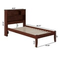 thumbnail image 5 of Leo & Lacey Solid Wood Twin Platform with USB Charging Station in Walnut, 5 of 5