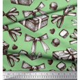 thumbnail image 3 of Soimoi Poly Georgette Fabric Ribbons,Gift Box & Wine Bottle Party Print Fabric by the Yard 52 Inch Wide, 3 of 3