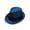 Blue, variant on Sunisery New Classic Straw Fedora Hat Mens Women Wide Brim Panama Hat Summer Dress Hat