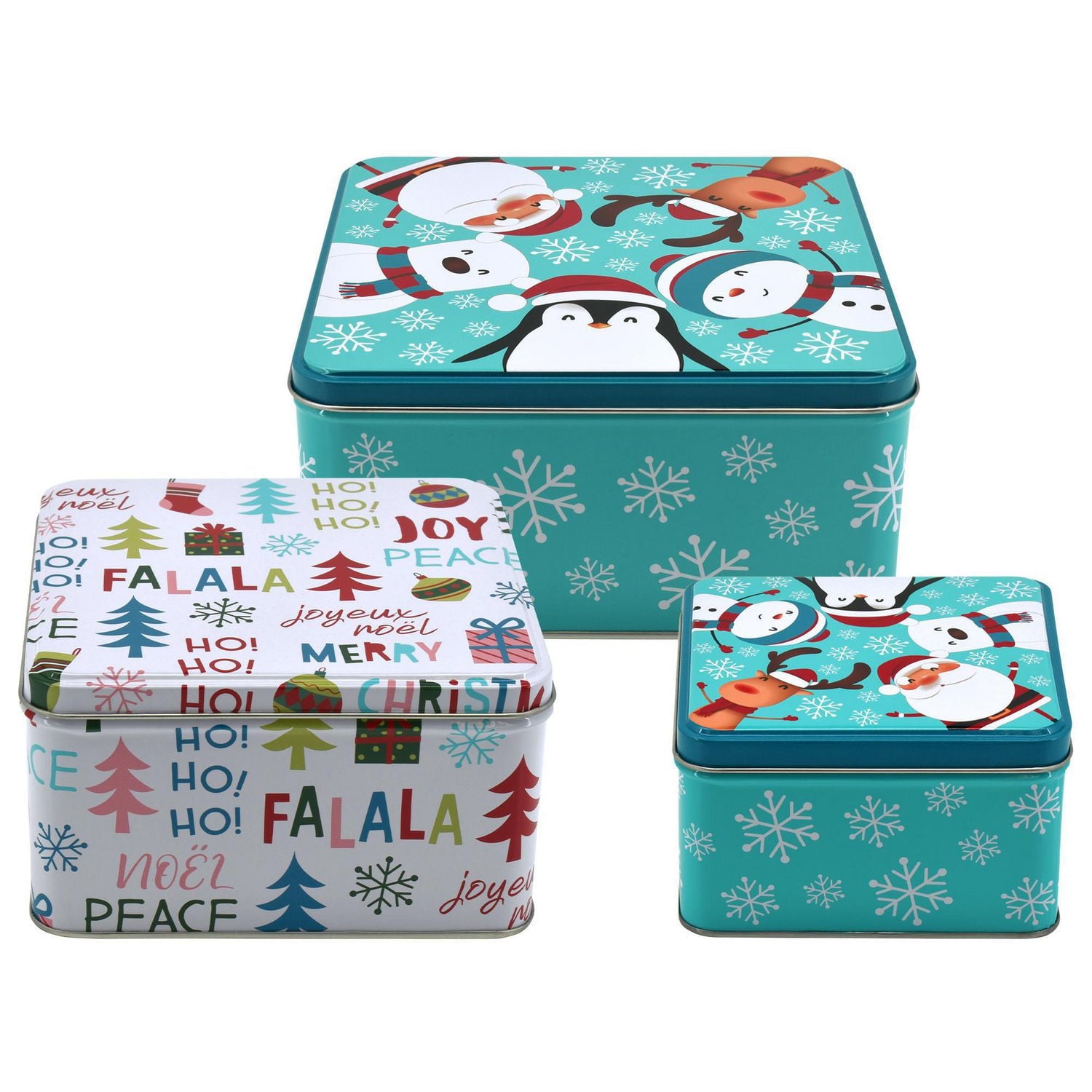 HOLIDAY TIME SQUARE TIN 3 PACK