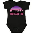 thumbnail image 3 of Inktastic Portland Oregon Retro Sunset Skyline Girls Baby Bodysuit, 3 of 5