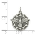 thumbnail image 2 of White Sterling Silver Charm Pendant Themed 18 mm 19, 2 of 3
