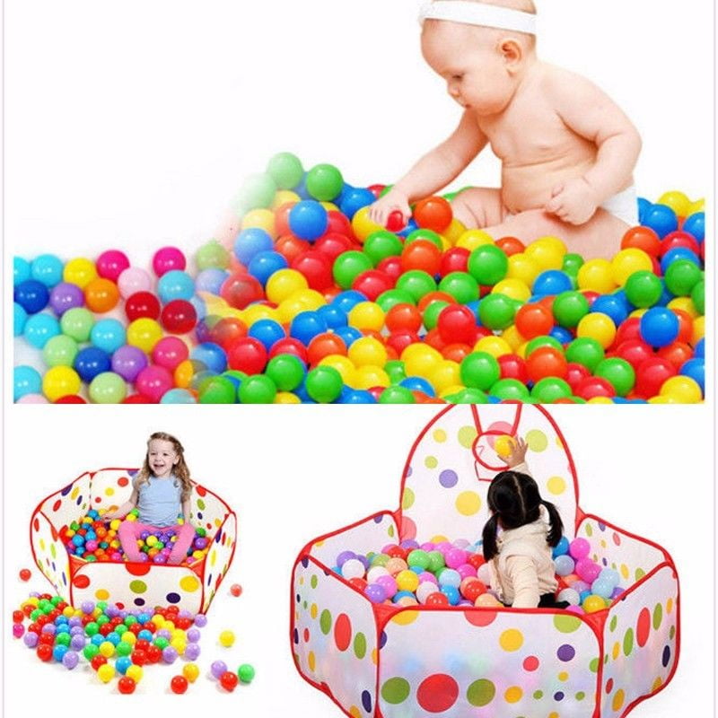 Puloru　100pcs baby kids toys swimming pool ocean ball fun colorful plastic