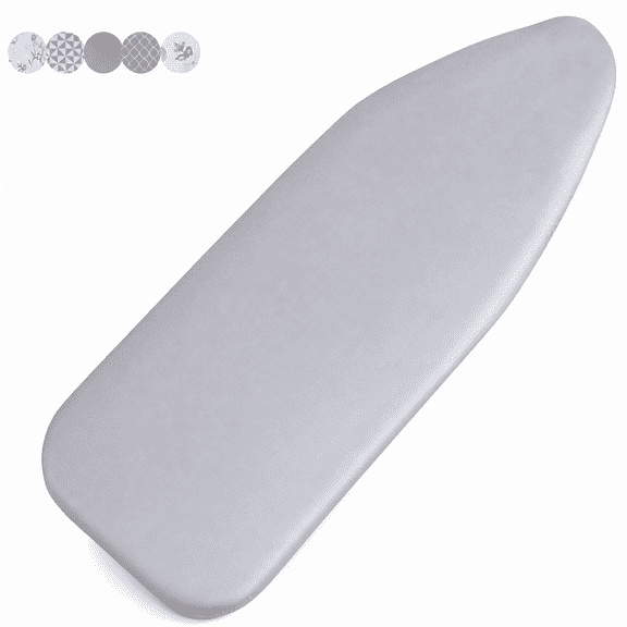 FURMORA AUQ Ironing Board Cover and Pad 12×36in Replacement Ironing Board Cover,Elastic Edges - Standard Size (Silver,12"x36"/90x30cm)