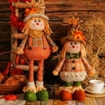 thumbnail image 6 of Scarecrow Gnomes Plush, Fall Harvest Decor for Home,Halloween Thanksgiving Harvest Day Scarecrow Telescopic Gnome Doll Ornament, 6 of 9