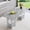 Gray, variant on Hi loPres 71" Gray Faux Marble Dining Table for 6-8, Modern Rectangular Kitchen Desk with Sculptural Hollow-Out Base for Apartment & Home Office Use