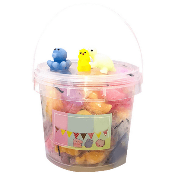 Jouet Squishy 24 Pcs, Jouet Mochi Anti-Stress Jouets pour l'Anxiété, Articles pour Paniers de Pâques avec Boîte de Rangement